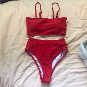Red High waisted bikini NWOT